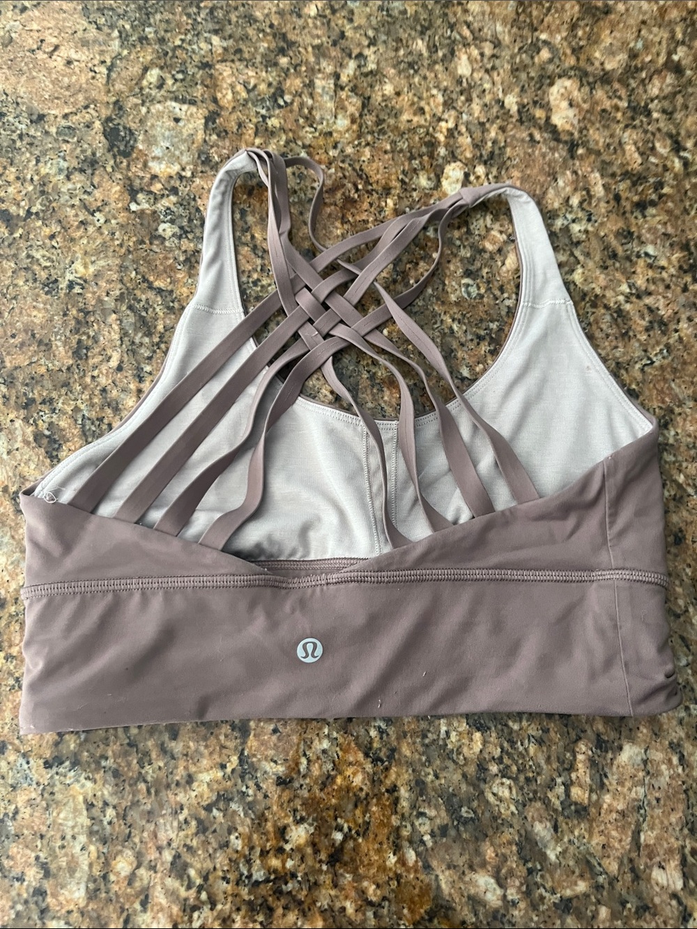 lululemon athletica Dusty Mauve Strappy Back Sports Bra